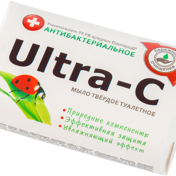 Мыло Ultra-C туалетное твердое антибактериальное
