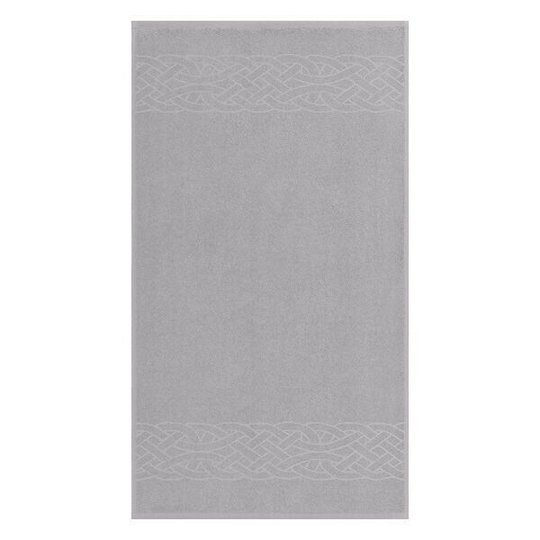 Полотенце махровое ДМ-Текстиль Tales, светло-серый, хлопок, 50х90 см
