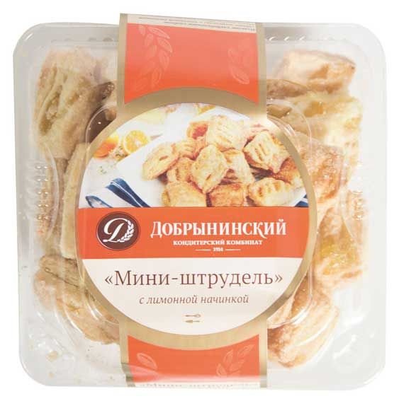 

Мини-штрудель слоеный с лимонной начинкой ТМ Добрынинский