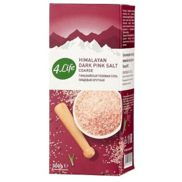 Соль 4Life гималайская розовая крупная 500г