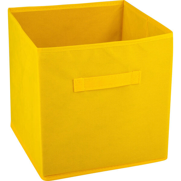 Короб для хранения Рыжий кот, 28х28х28 см, складной, без крышки, спанбонд, желтый