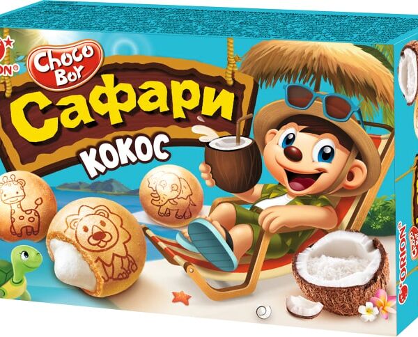 Печенье Orion Сhocoboy Safari Coconut 39г