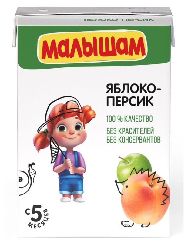 

Нектар Малышам Яблоко-персик с 5 месяцев 200 мл