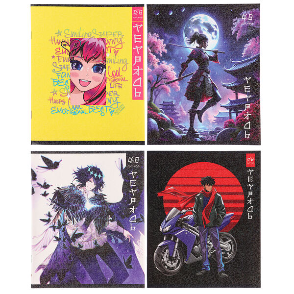 Clipstudio тетрадь 48л. в клетку, офсет, обл.мел.картон, скрепка, 