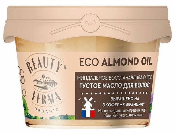 Густое масло для волос Beauty Ferma Миндальное восстанавливающее 100 мл