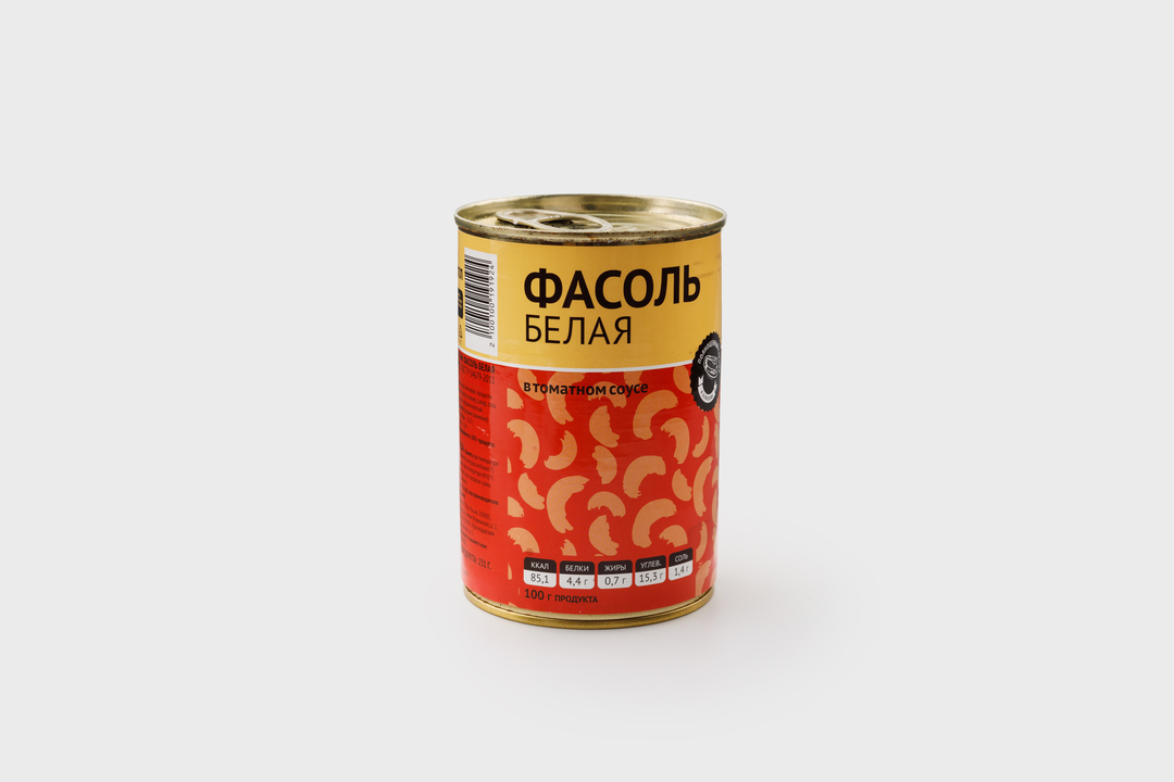 

Фасоль белая в томатном соусе, 420г