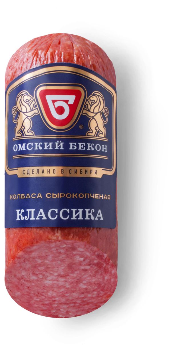 

Колбаса сырокопченая Омский Бекон Классика 185 г