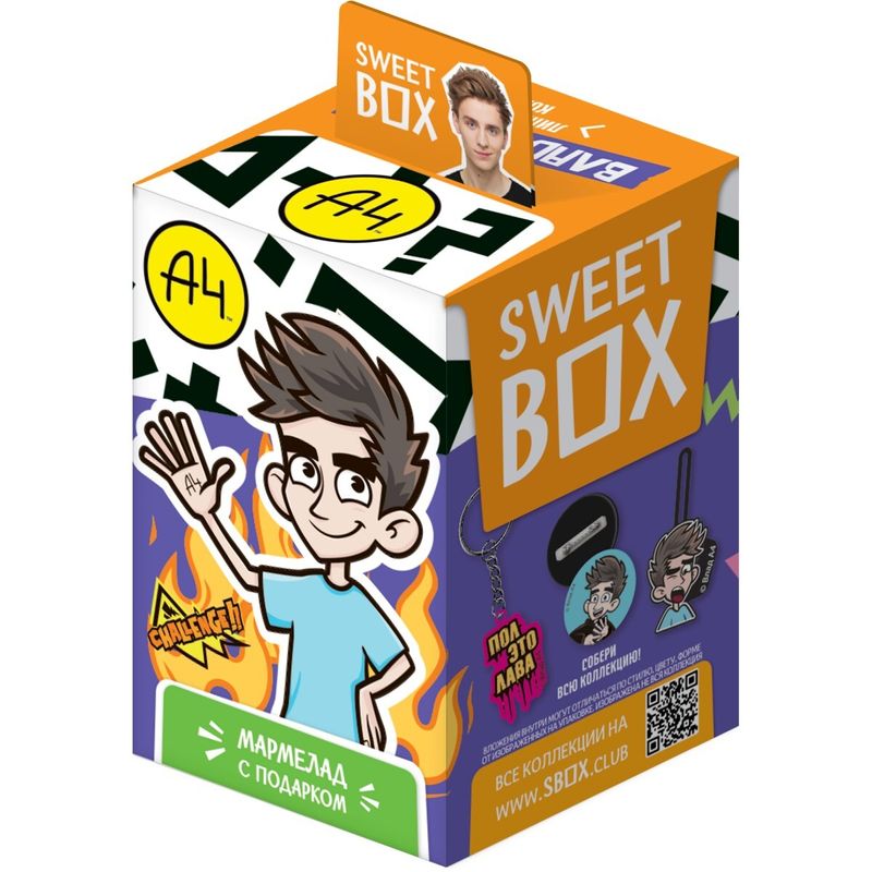 

Мармелад Sweet Box Влад А4 фруктовый жевательный с подарком в ассортименте 10 г