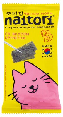 Чипсы Naitori Нори из сушеных морских водорослей креветка 3 г