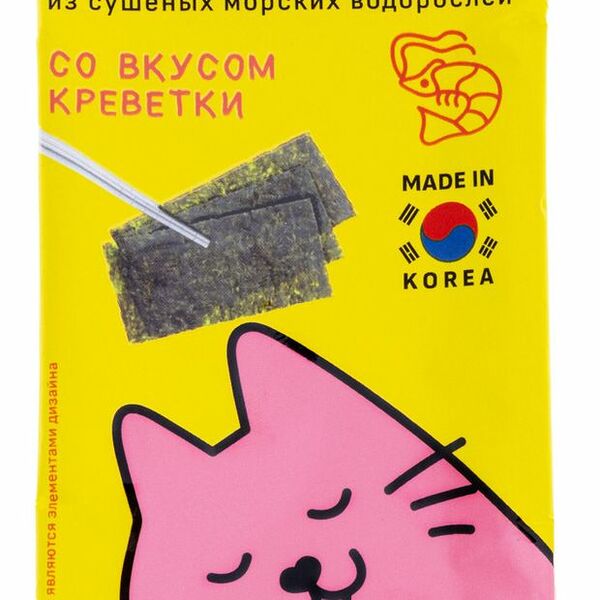 Чипсы Naitori Нори из сушеных морских водорослей креветка 3 г