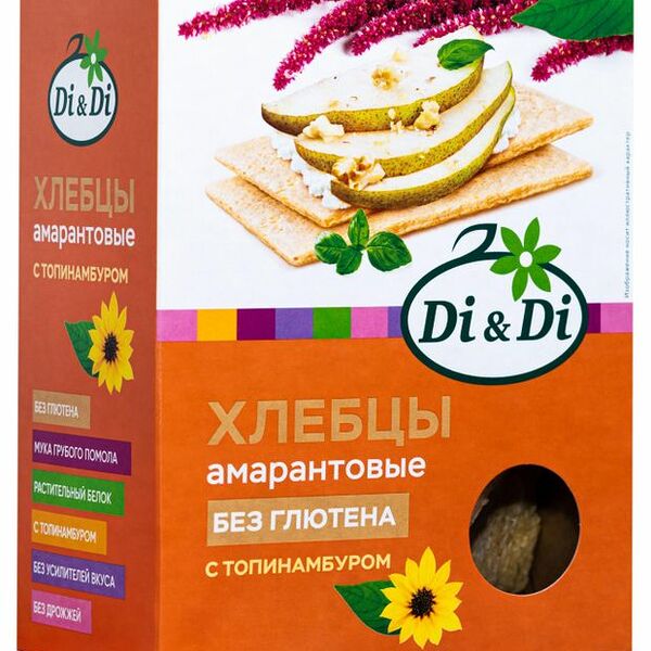 Хлебцы амарантовые DI&DI с топинамбуром 195 г