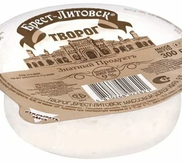 БЗМЖ Творог БРЕСТ-ЛИТОВСК 9% 300г