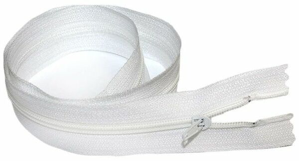 Молния плательная белая 50 см ТМ Дамское счастье