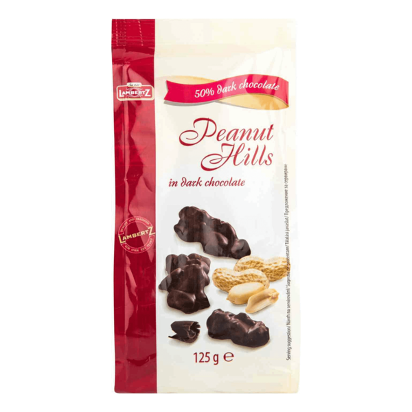 Арахис Lambertz в темном шоколаде, 125 г
