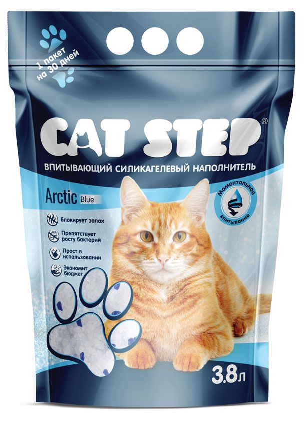 

Наполнитель для кошачьего туалета Cat Step Arctic силикагелевый 3.8 л 1.67 кг