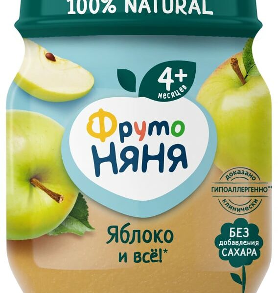 Пюре ФрутоНяня из яблок с 4 месяцев 100г