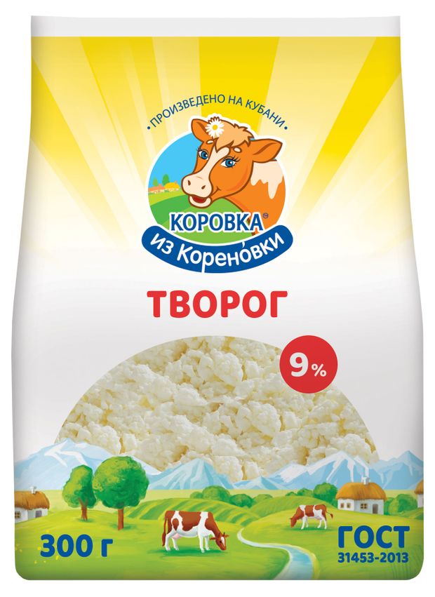 

Творог Коровка Из Кореновки 9% 300 г