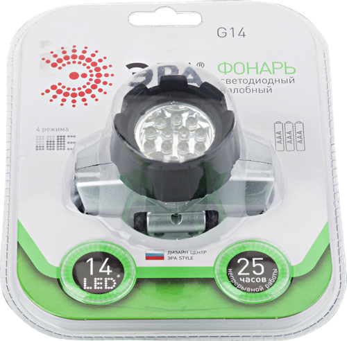 

Фонарь ЭРА G14/GB603 налобный 14 светодиод