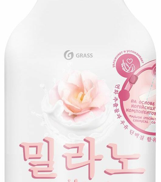 Пенка для душа Grass Milana с экстрактом хлопка и молочными протеинами, 750 мл