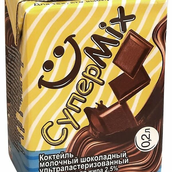 Коктейль молочный Калория СуперMix шоколадный 2.5% 200 мл