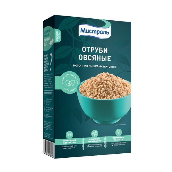 Отруби Мистраль овсяные 400г