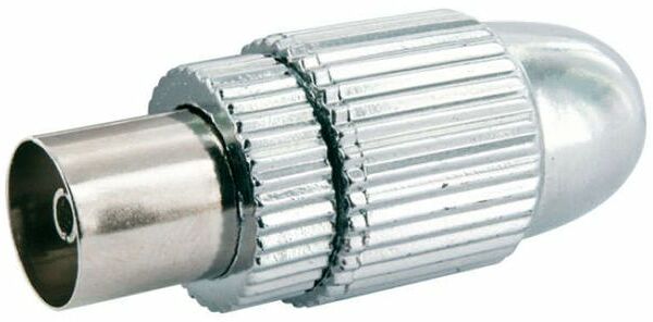 Штекер для TV кабеля Jack (IEC) металл ТМ Schwaiger (Швайгер)