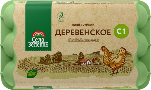 

Яйцо куриное Село Зелёное С1 Деревенское 15 шт. 900 г