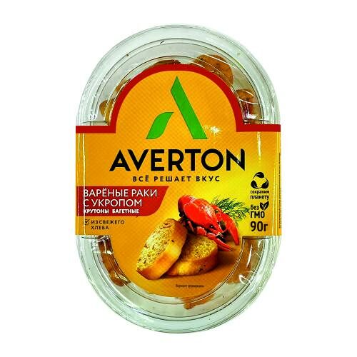 Крутоны Averton багетные со вкусом вареных раков с укропом 90 г