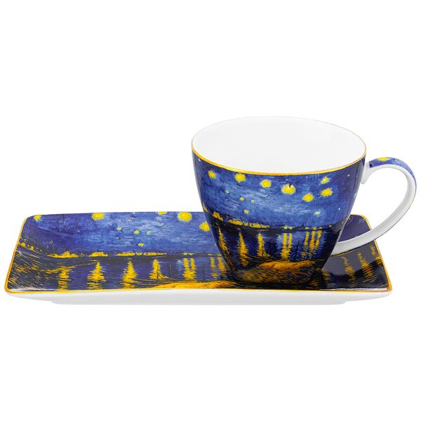 Пара чайная Elan Gallery Звездная ночь, 250 мл, фарфор
