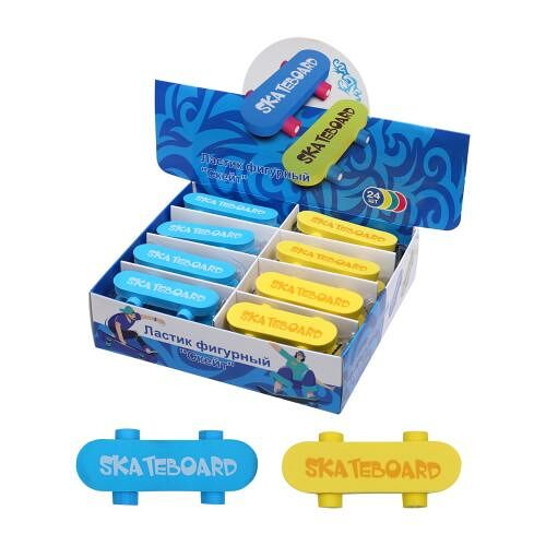 Ластик фигурный скейт 1 шт, в ассортименте
