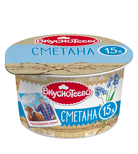 

Сметана Вкуснотеево 15% 150 г