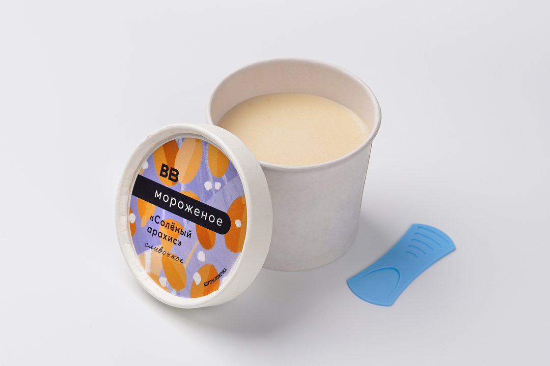 

Мороженое сливочное Соленый арахис Продукт замороженный