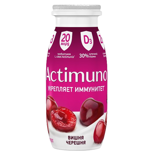 Продукт кисломолочный Actimuno с вишней и черешней 1,5%, 95г