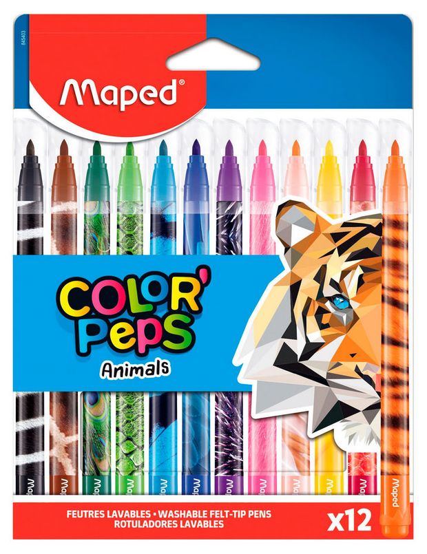

Фломастеры Maped Animals 12 цветов