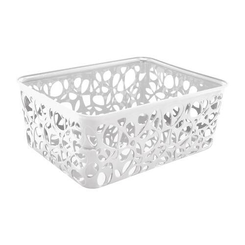 Корзинка для хранения Архимед Эллипс белая 5л