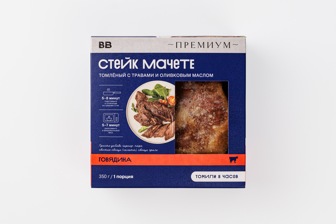 

Стейк Мачете томленый с травами и оливковым маслом ВкусВилл 350 г