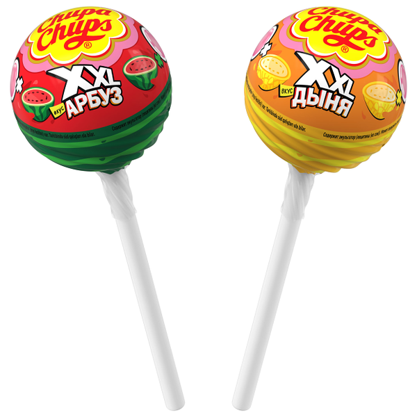 Леденцы Chupa Chups XXL Арбуз-дыня, 1 шт,  в ассортименте, 29 г