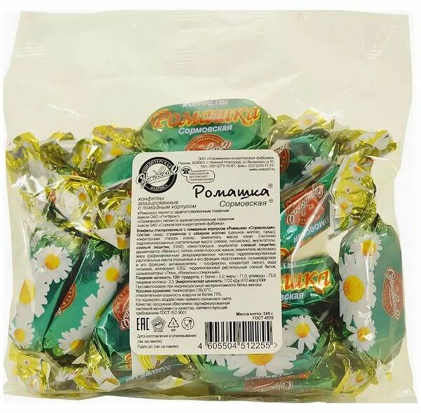 Конфеты Сормовская кондитерская фабрика Сормовская Ромашка 245 г