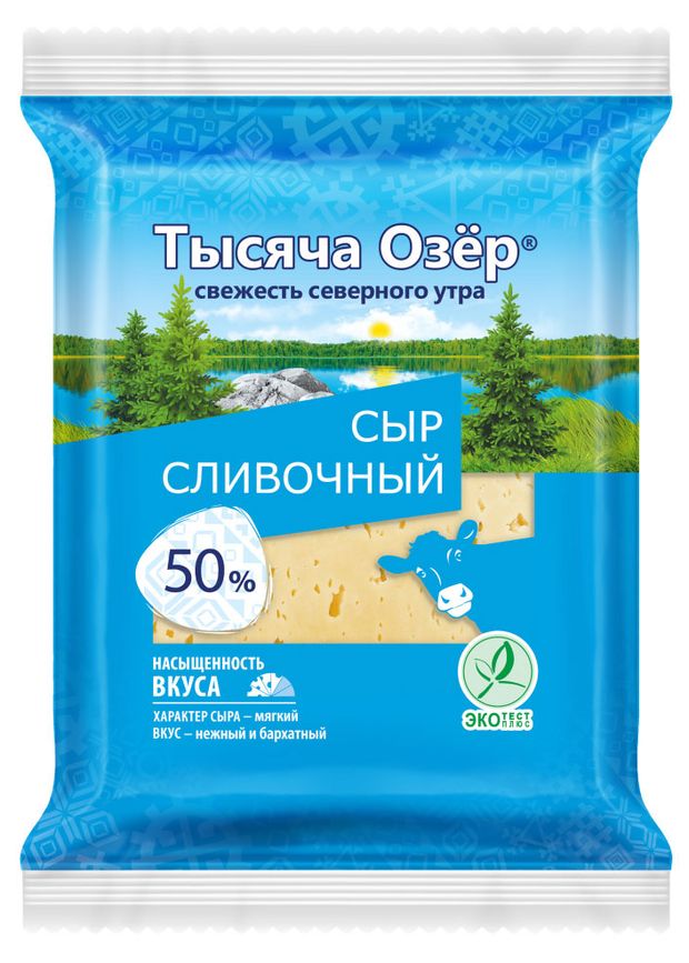 

Сыр Тысяча Озёр сливочный 50% 200 г