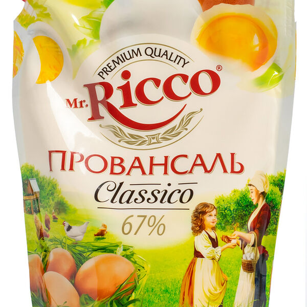 Майонез Mr.Ricco Organic 67% провансаль 800мл