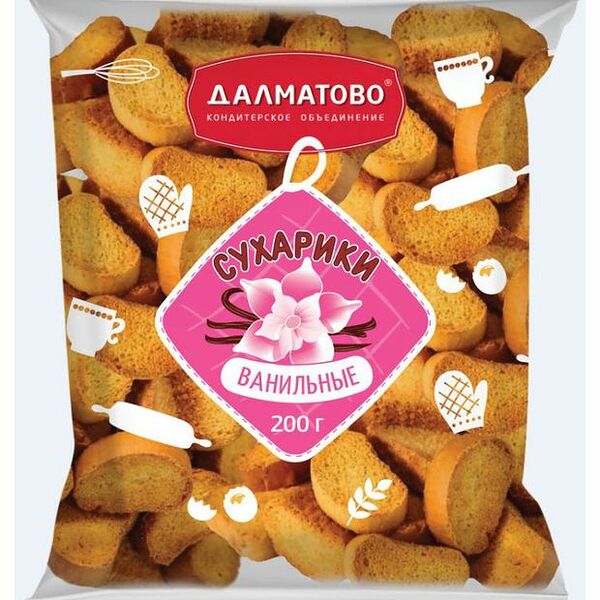 Сухарики Далматово ванильные