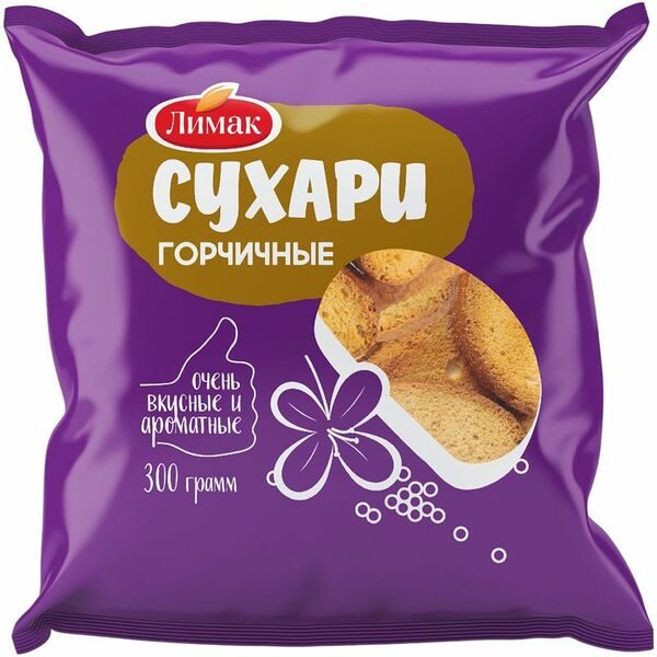  Сухари Лимак горчичные