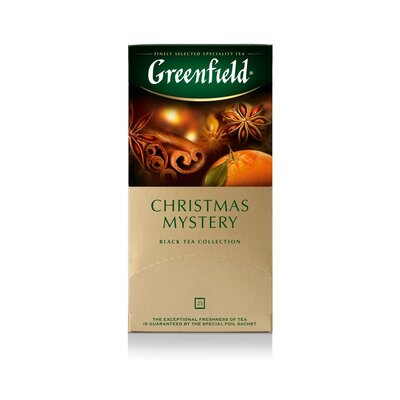 Чай черный Greenfield Christmas Mystery байх с аром апельсина и лим и растит комп 25п*1,5г 37,5г