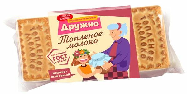 Печенье Томский кондитер сахарное, топленое молоко 400 г