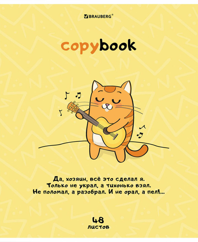 

Тетрадь Brauberg Кот-энтузиаст А5, 48 листов, 1 шт., дизайн в ассортименте