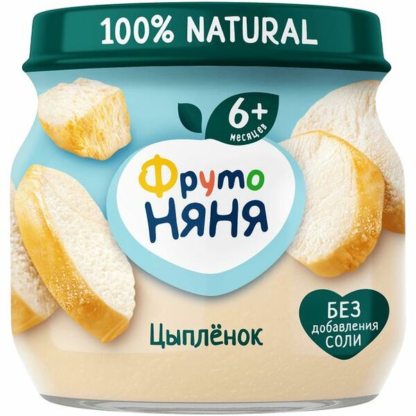 Пюре ФрутоНяня из мяса цыплят, 80 г