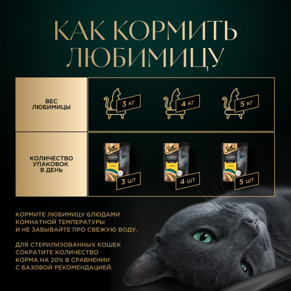 

Влажный корм для кошек Sheba паштет с курицей 75 г