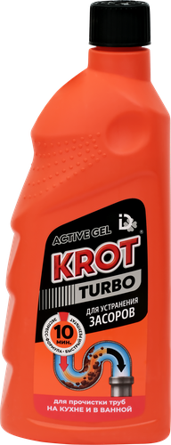 

Гель для устранения засоров Крот Turbo 1 л