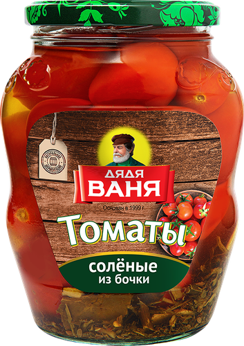 

Томаты Дядя Ваня соленые из бочки 680 г