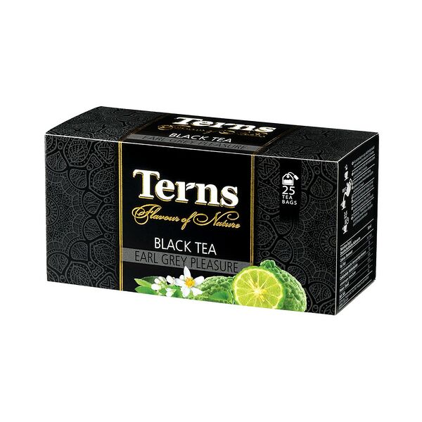 Чай чёрный Terns EARL GREY PLEASURE пак. аромат. в саше 25 х 1,8г